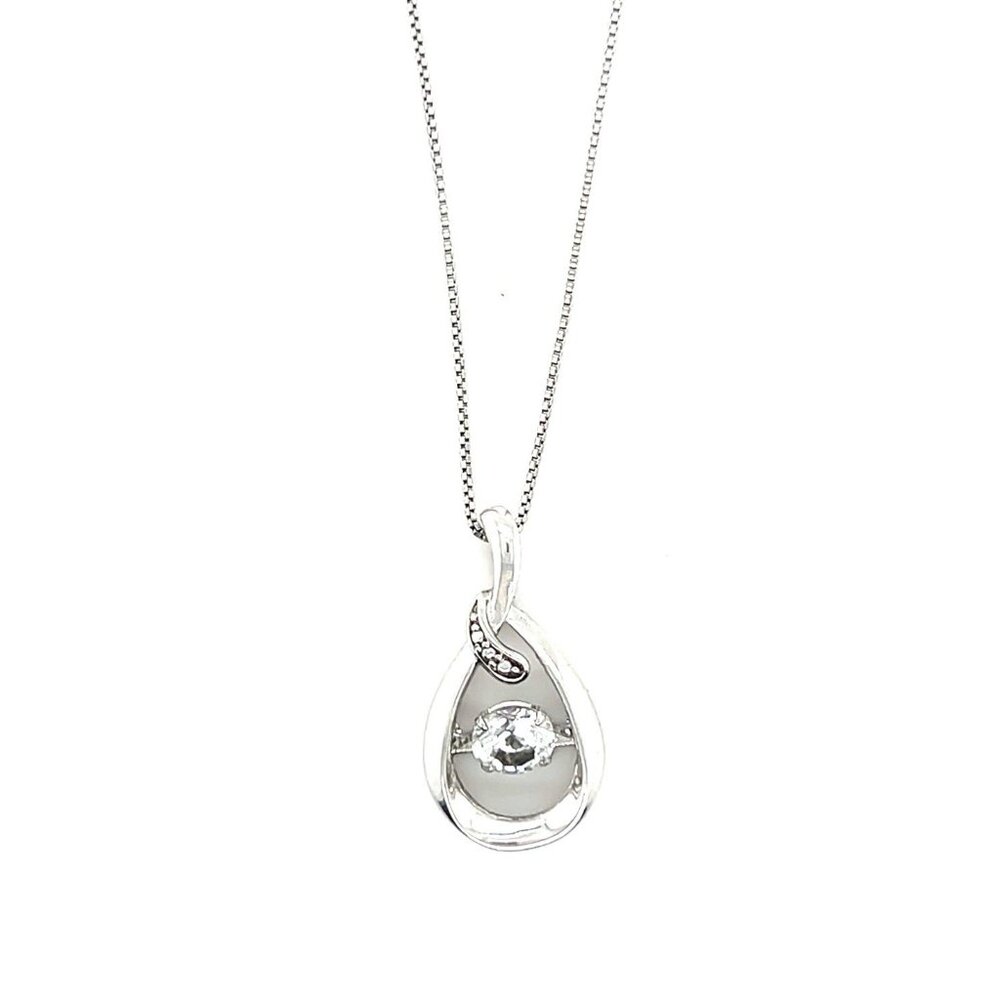 Sterling Silver 925 Rhythm Cz Necklace‎